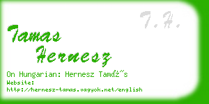 tamas hernesz business card